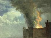 Albert Bierstadt the conflagration oil on canvas